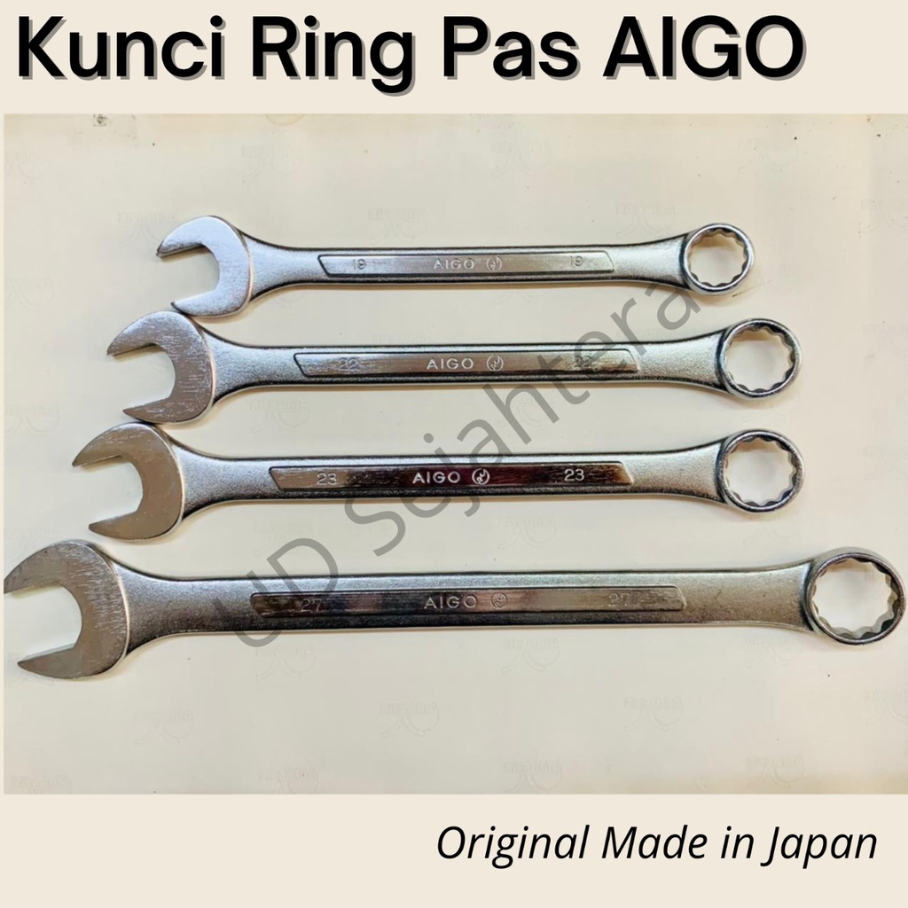 Aigo Combined ประแจแหวน Made in JAPAN ขนาดใหญ่