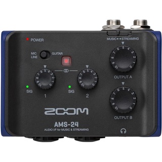 ออดิโออินเตอร์เฟส Zoom AMS24 Audio Interface 2-in/4-out 24-bit/96 kHz มีแบตในตัว***รับประกัน 1 ปี***