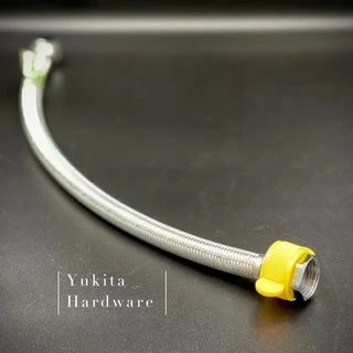 (1 เส้น) สายน้ำดี ถักสเตนเลส อย่างดีเพิ่มเกลียว ขันง่าย หัวไม่แตก คุ้มค่า ราคาถูก คุณภาพดี!!!
