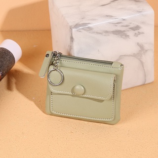 [MSQ] กระเป๋าสตางค์เหรียญสั้นซิป PU Ladies Wallet สไตล์เกาหลี 2023