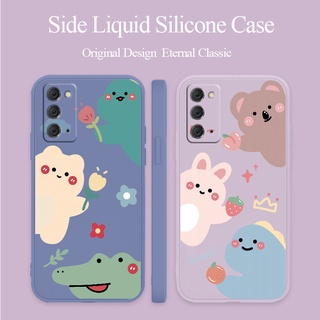 เคสสวนสัตว์ดอกไม้มือถือ ป้องกันเลนส์กล้อง Phone Case For Samsung Galaxy Note 20 Ultra 20Ultra 10 Plus 10Plus 9 อ่อนนุ่ม ซิลิโคนเหลว ปกโทรศัพท์