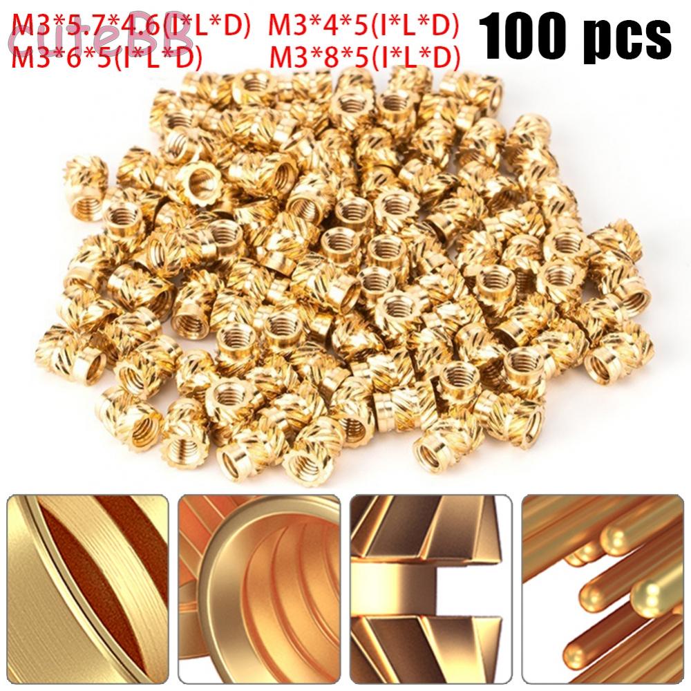 เกลียวใส่ 100 ชิ้นสําหรับฮาร์ดแวร์เครื่องพิมพ์ 3D M3 Nuts Self-clinching Nut