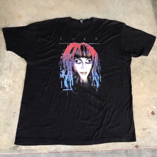 vtg.T-Shirt เสื้อวง CHER MADE IN MEXICO Sz.XXL 100% COTTON