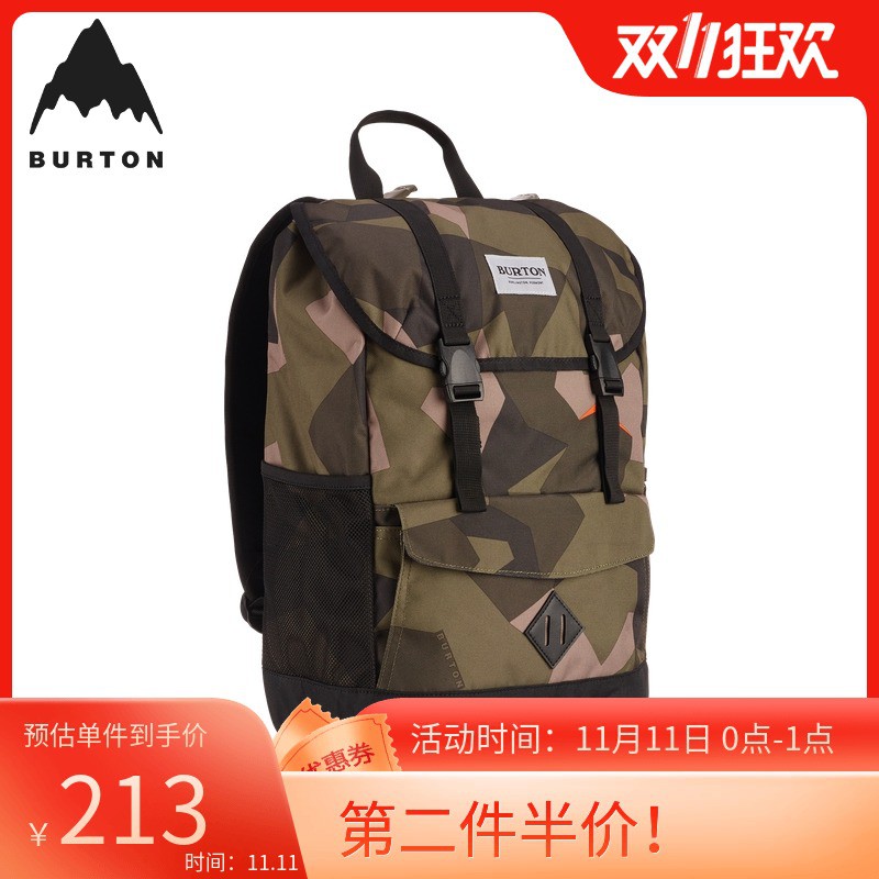 BURTON Burton กระเป๋าเป้แฟชั่นกีฬาสำหรับเด็กกระเป๋านักเรียนเดินทางกระเป๋านักเรียน 213471