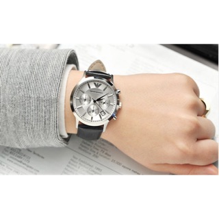 AR2436.  39 mm. Chronograph Silver Dial Stainless Steel Watch