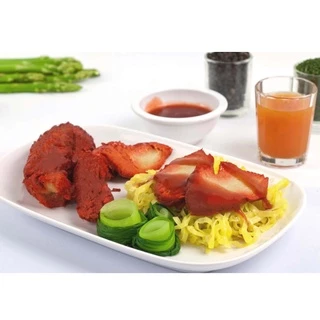 หมูแดงปรุงรสเจ โยตา (Youta) อาหารเจ อาหารมังสวิรัติ อาหารวีแกน (Vegetarian Seasoned Red Pork)