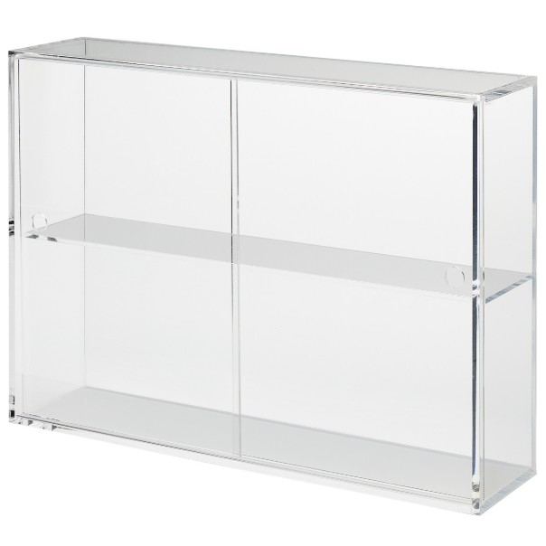 MUJI กล่องเก็บของอะคริลิค โชว์สินค้า แบบบานเลื่อน มูจิ ขนาดใหญ่ 33.6 x 8.4 x 24.4 เซนติเมตร / MUJI -