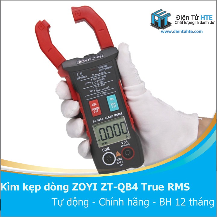 ZOYI ZT-QB4 TrueRMS 4000 นับคีมกระแสไฟฟ้าอัตโนมัติ [HTE Quy Nhon CN2]