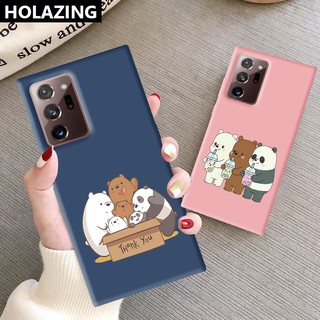 Samsung Galaxy S21 Ultra S10E Note 20 10 Plus 9 8 S8 Candy Color เคสโทรศัพท์ เคสซิลิโคน Phone Cases We Bare Bear Soft Silicone Cover