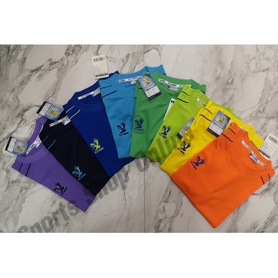 A970 เสื้อกีฬา คอกลม ออกกำลังกาย พลศึกษา ราคาถูก สีล้วน ยี่ห้อ Fly Hawk (Set 1) ของแท้ 100%