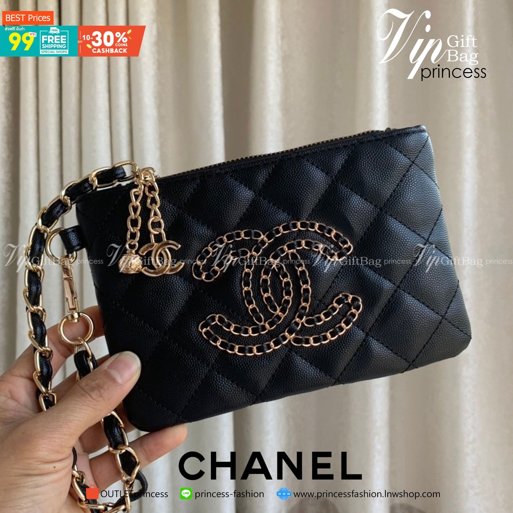 MINI Chanel Clutch Bag VIP Gift With Purchase (GWP) กระเป๋าคลัชแบนหรือกระเป๋าสตางค์ GWP จาก Chanel Cosmetic Counter Duty