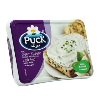 PUCK Cream Cheese with Garlic 200 g. ครีมชีสเนื้อขาวรสชาติกระเทียม