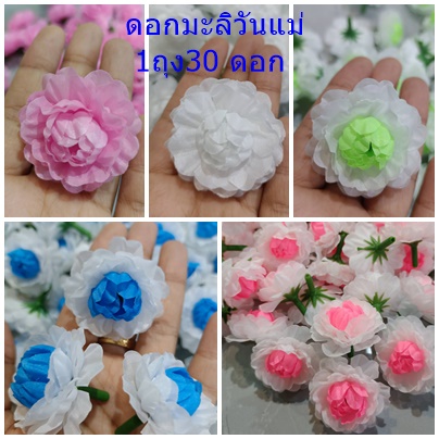 ดอกมะลิวันแม่ ดอกกมะลิบาน (ดอกมะลิ 1ถุง 20 ดอก) ดอกมะลิวันแม่ราคาถูก