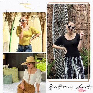 nesttcloset : 𝗯𝗮𝗹𝗹𝗼𝗼𝗻𝘀𝗵𝗶𝗿𝘁 (สีดำ/ขาว/เขียว)