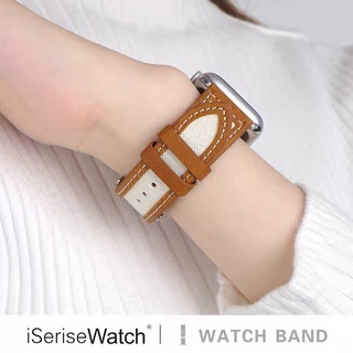 สายนาฬิกาสำหรับ smart watch ทุกSeries SE 7/6/5/4/3/2/1 สายหนังแอปเปิลวอช 7/6/5/4/3/2/1 Leather Band