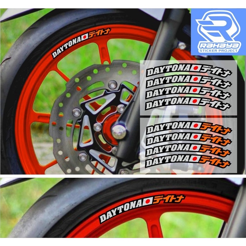 สติกเกอร์ Daytona japan สําหรับติดขอบล้อรถยนต์