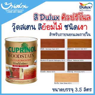 ICI Dulux สีย้อมไม้ คิวปริโนล วู้ดสเตน สีย้อมไม้ ภายใน+ภายนอก ชนิดเงา ขนาด 3 ลิตร