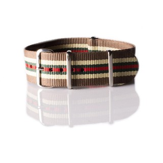 สายนาโต้ 22mm รุ่น NATO Strap Brown, Beige, Green and Red