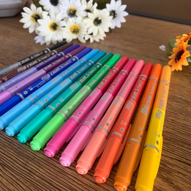 ปากกา my colors 2 tone ชุด 15 สี