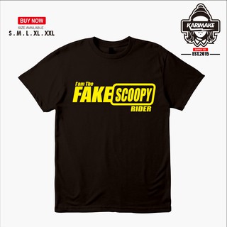 เสื้อยืด ลาย I am The Fake Scoopy สําหรับรถจักรยานยนต์สามารถปรับแต่งได้