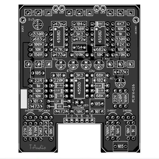 T-audio แป้นเหยียบเอฟเฟคกีตาร์ PCBFX-026 HM2 โลหะหนัก พร้อมตัวควบคุมกลาง DIY