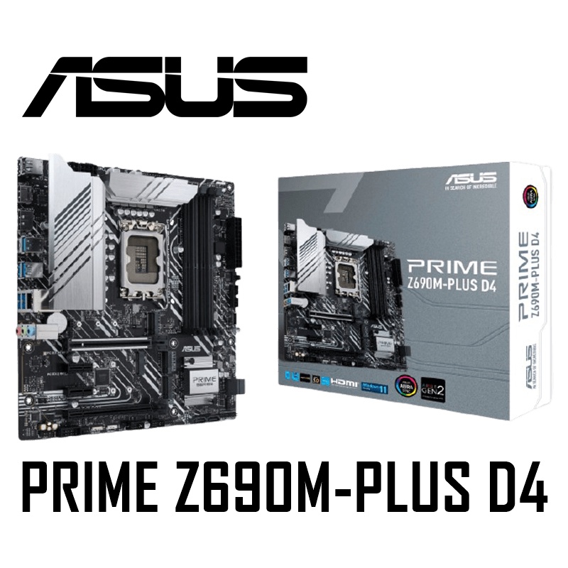 MAINBOARD (เมนบอร์ด) 1700 ASUS PRIME Z690M-PLUS D4 รับประกัน 3 - Y
