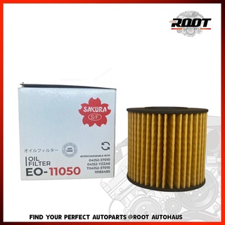 SAKURA ไส้กรองเครื่อง กระดาษสั้น EO-11050 ยี่ห้อ ซากุระ สำหรับรถโตโยต้า Altis Camry Zre 14 Yaris1.2