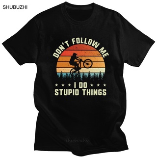 เสื้อยืดผ้าฝ้ายพิมพ์ลายขายดี เสื้อยืดแขนสั้น ผ้าฝ้าย พิมพ์ลาย Dont Follow Me I Do Stupid Things สําหรับผู้ชาย เหมาะกับก