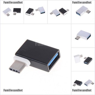 💕 ราคาถูก อะแดปเตอร์ แบบ 90 องศา แปลง USB 3.1 Type C ตัวผู้ เป็น USB 3.0 A OTG ตัวเมีย