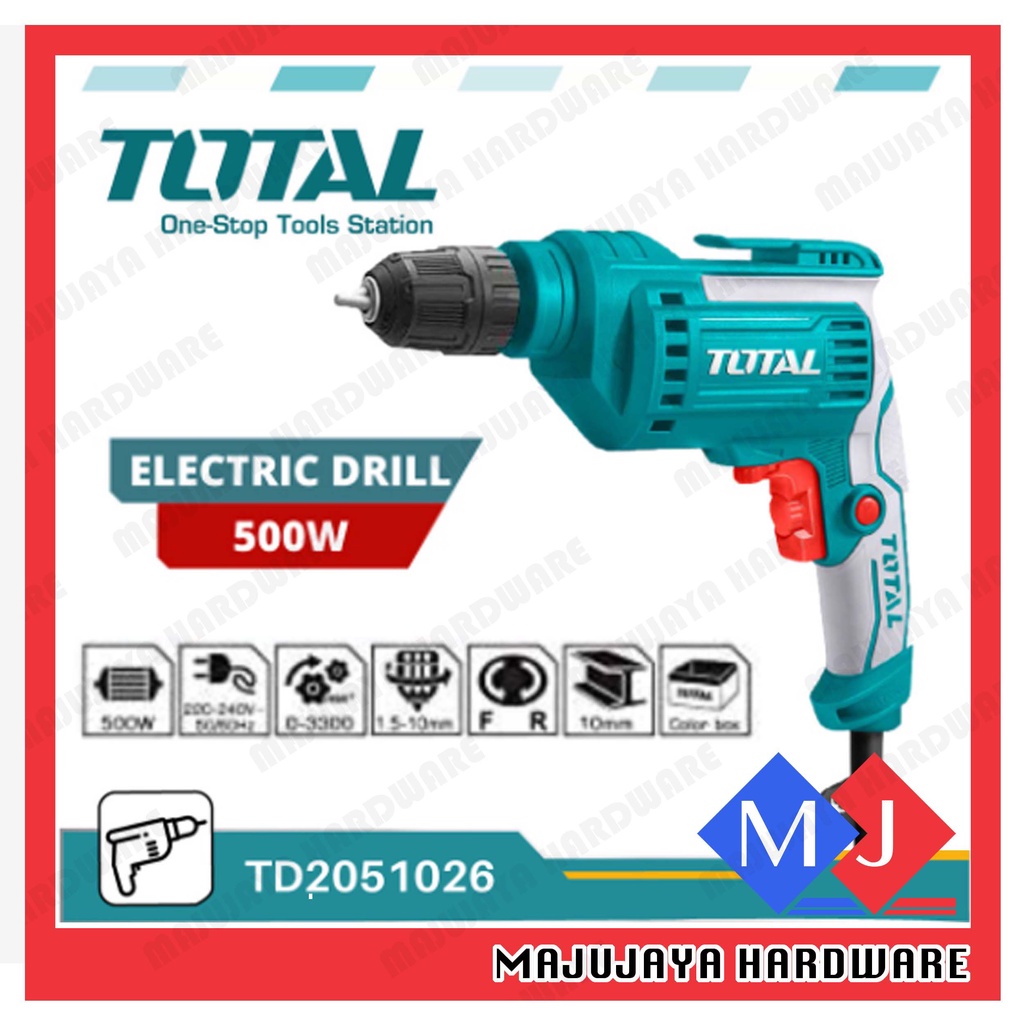 TOTAL สว่านไฟฟ้า 500W TD2051026 สว่านอุตสาหกรรม Electrik
