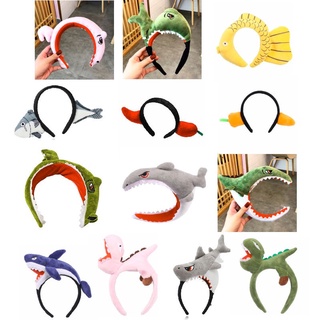 การ์ตูนตลก Headband Headdress ปลาทองจระเข้พริกไทยแครอท Photo Props วันเกิดสด Headdress ปาร์ตี้ฮาโลวีนต้องการผม band