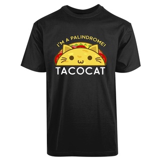 เสื้อยืด พิมพ์ลาย Im A Palindrome Taco Cat s น่ารัก สําหรับผู้ชาย 709851S-5XL