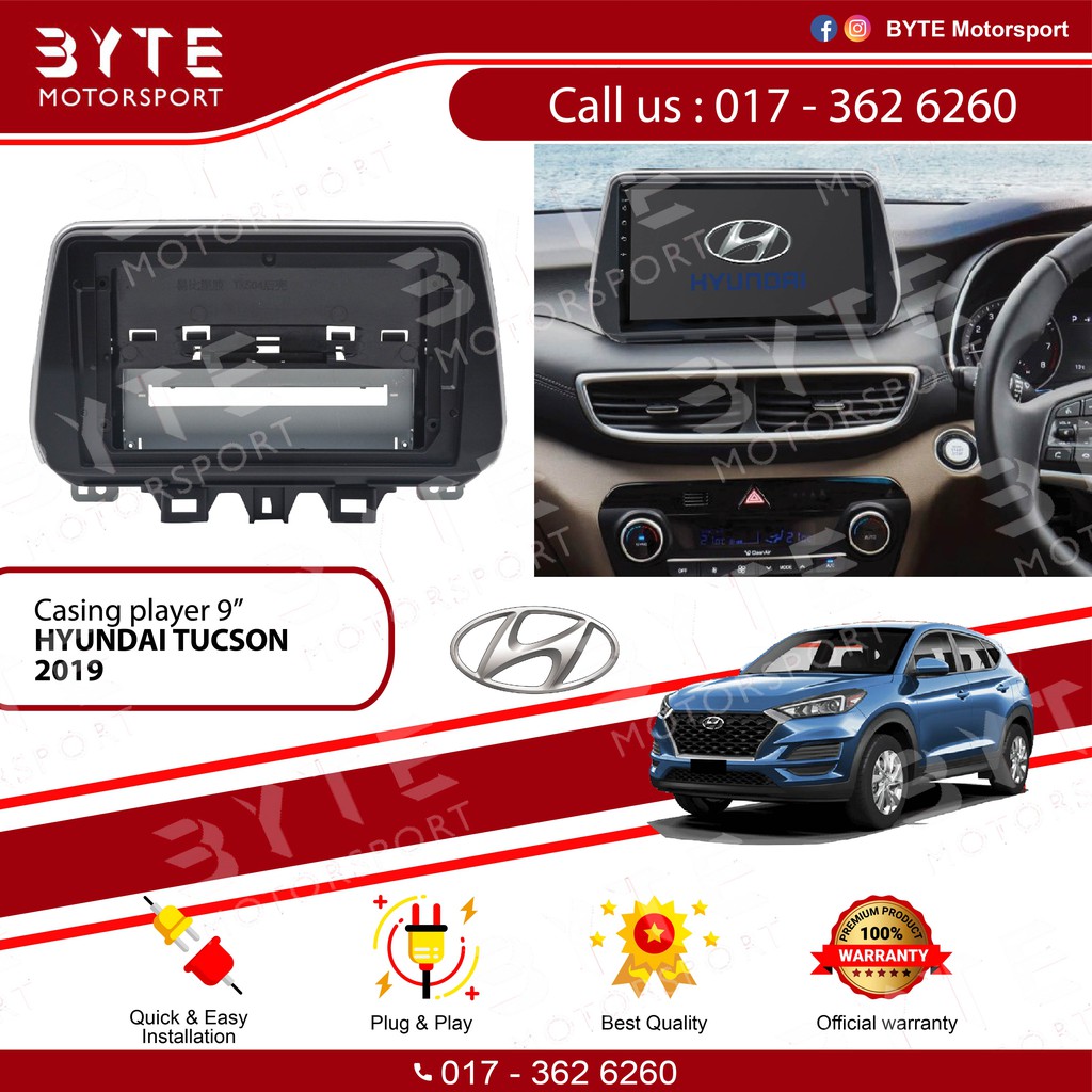 ปลอกเครื่องเล่น Android 9" Hyundai Tucson 2019 (พร้อม Canbus)