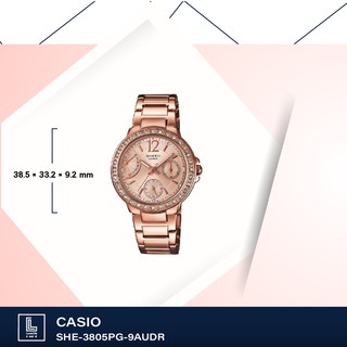 นาฬิกาข้อมือ casio sheen รุ่น SHE-3805PG-9AUDR