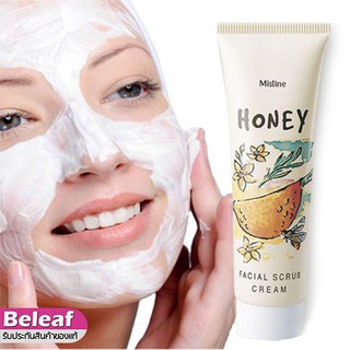 ครีมขัดหน้า มิสทีน สูตรผสมน้ำผึ้ง ขนาด 85 กรัม / Mistine Honey Facial Scrub Cream 85 g.