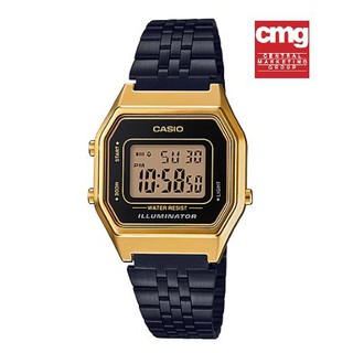 นาฬิกา Casio รุ่น LA680WEGB-1B Vintage Design สายแสตนเลส สีดำ ทอง - มั่นใจ ของแท้ 100% ประกันศูนย์ CMG 1 ปีเต็ม