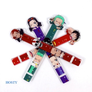 Hosty ไม้บรรทัด แบบพับได้ ลายการ์ตูนอนิเมะ One Piece 20 ซม. เครื่องเขียน ของขวัญ สําหรับเด็กนักเรียน 1 ชิ้น