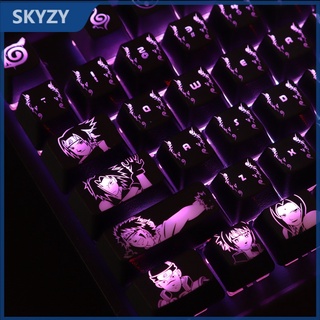 Naruto Keycap โปรไฟล์ OEM คีย์บอร์ดเครื่องกล RGB Light Transmission ปรับแต่ง Keycaps