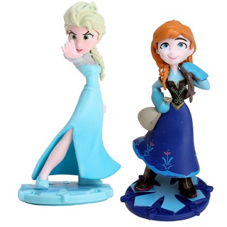 &lt;Available&gt; โมเดลฟิกเกอร์ การ์ตูนเจ้าหญิงเอลซ่า Frozen Princess Anna Elsa สําหรับตกแต่งเค้ก 2 ชิ้น ต่อชุด