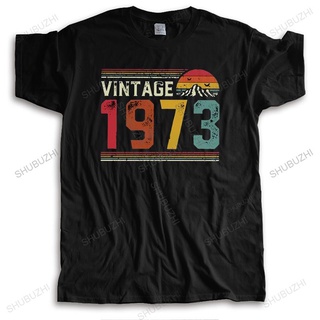 เสื้อผ้าผชเสื้อยืดแขนสั้น พิมพ์ลาย RottTrendy Vintage 1973 ของขวัญวันเกิด สําหรับผู้ชาย 48 ปีS-5XL