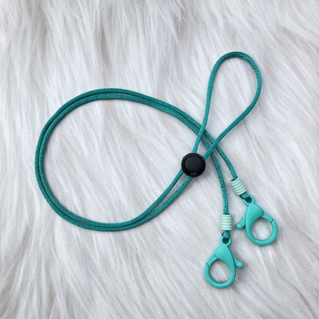 SALE!! สายคล้องแมสผู้ใหญ่ รุ่นตะขอก้ามปู ยาวพิเศษ80-90cm สาย+Stopper ปรับสายได้ ผ้าซาตินเงาสวย สำหรับผู้ชายพำ - รูปที่ 7