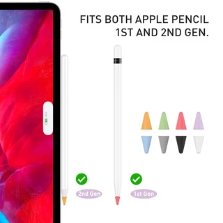 Ahastyle 8 Pack ฝาครอบหัวปากกาซิลิโคน Silicone Nib Cover Writing Protection Cap for Ap Pencil Gen1&2