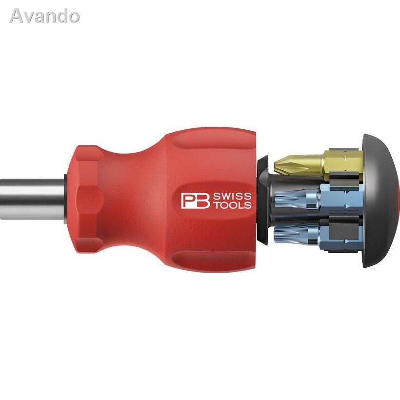 ◄ไขควงชุด PB Swiss Tools รุ่น PB 8453 ดอกไขควงแบน แฉก Torx รวม 6 ดอก เก็บในด้าม
