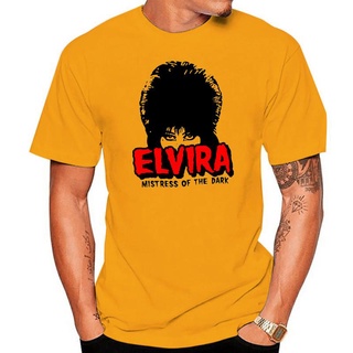 เสื้อยืดคอกลม พิมพ์ลายภาพยนตร์สยองขวัญ Elvira Mistress Of The Dark สไตล์วินเทจ