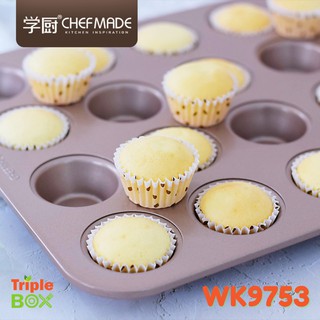 !!พร้อมส่ง!! Chefmade WK9753 ของแท้ พิมพ์อบขนมเค้ก พิมพ์อบ mini cupcake 20 หลุม