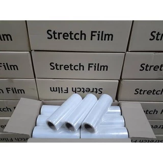 ฟิล์มยืด Strecth Film หนา 15 ไมครอน กว้าง 25 เซนติเมตร หนัก 0.7 กิโลกรัม 0.5 กิโลกรัม
