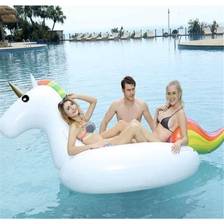 ห่วงยางยูนิคอร์น ขนาดใหญ่พิเศษ Unicorn Swimming Pool Inflatable Float Raft Size XL แพยางเป่าลม เรือยาง 175*120