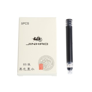 jinhao หมึกเติมสีดํา/น้ําเงิน 5 ชิ้น