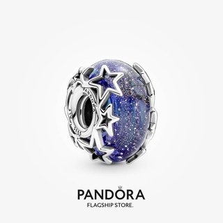 Pandora จี้รูปดาว กาแล็กซี่ สีฟ้า ของขวัญวันเกิด สําหรับสุภาพสตรี p825