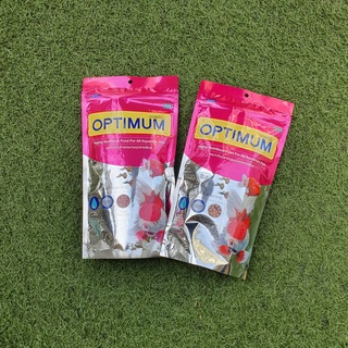 OPTIMUMอาหารปลาสวยงามทุกสายพันธุ์ เร่งโต เร่งวุ้น เร่งสี 100 G